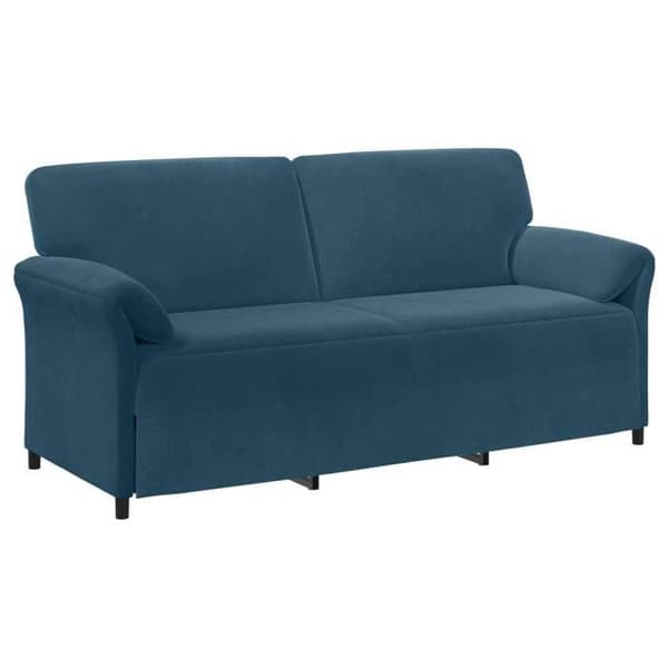 Maison Exclusive - 3-paikkainen sohva Sininen 198 x 83 x 95 cm Sametti