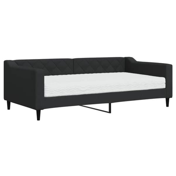 Maison Exclusive - Sengebænk med sort madras 90x190 cm stof