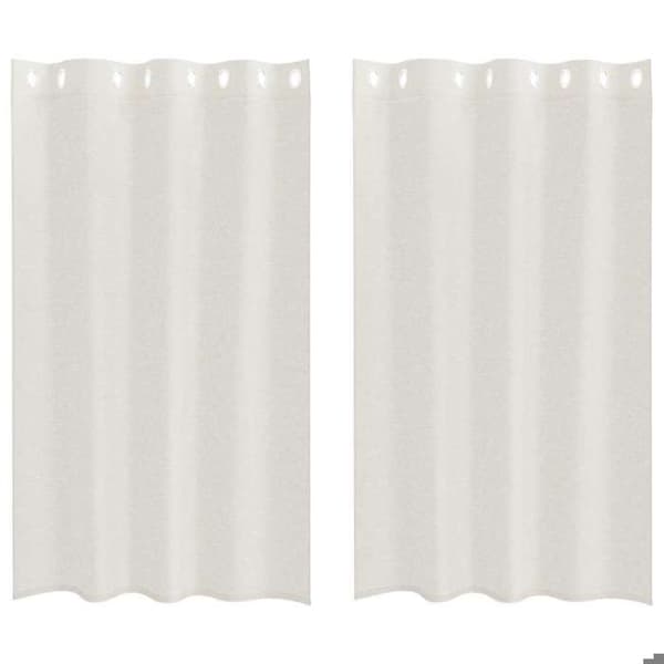 Verho - MAISON EXCLUSIVE - 2 kpl - Kermansävy - Polyesteri - 175 x 140 cm Grädde