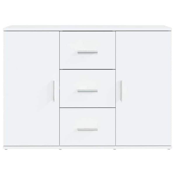Maison Exclusive - Vit buffé 91x29,5x65 cm ingenjörsträ
