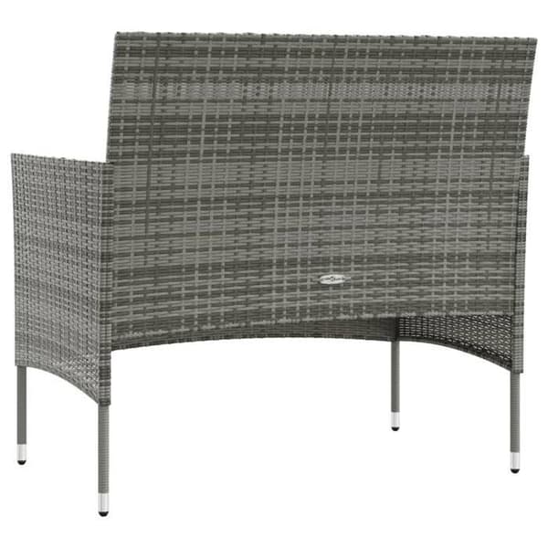 Maison Exclusive - Trädgårdsmöbler 16 delar med kuddar, flätad resin, grå