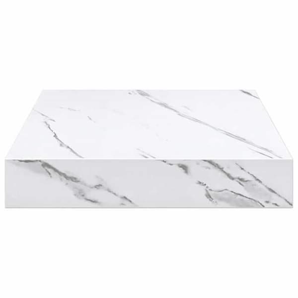 Maison Exclusive - Väggmonterad hylla Marmor vit 23 x 23,5 x 3,8 cm Vit marmor