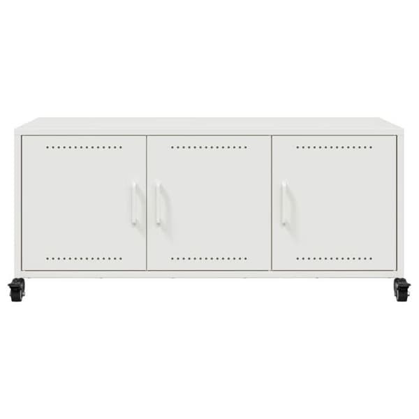 Maison Exclusive - TV-möbel vit 100,5x39x43,5 cm stål