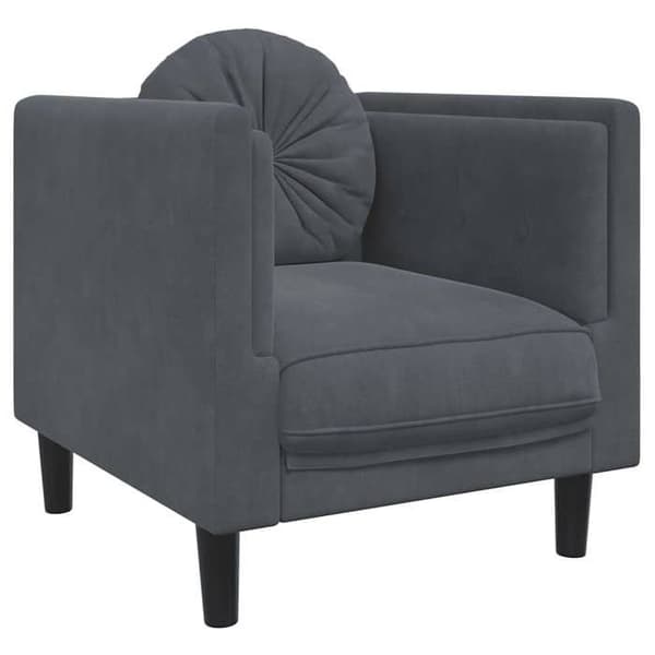 Maison Exclusive - Stol med mørkegrå velourpude