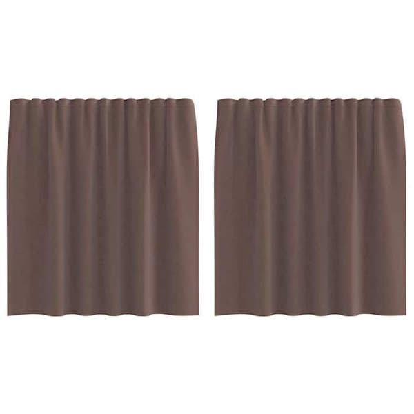 Verho - MAISON EXCLUSIVE - 2 kappaletta - Ruskea - 100% polyesteri - Ylälenkki brun