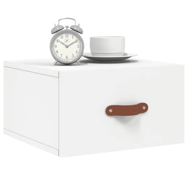 Maison Exclusive - Väggmonterad sängbord vit 35x35x20 cm Vit