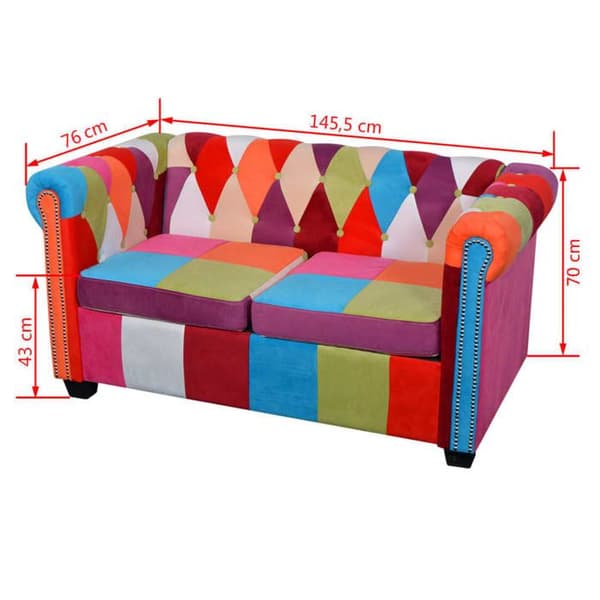 Maison Exclusive - Chesterfield 2-personers sofa i stof