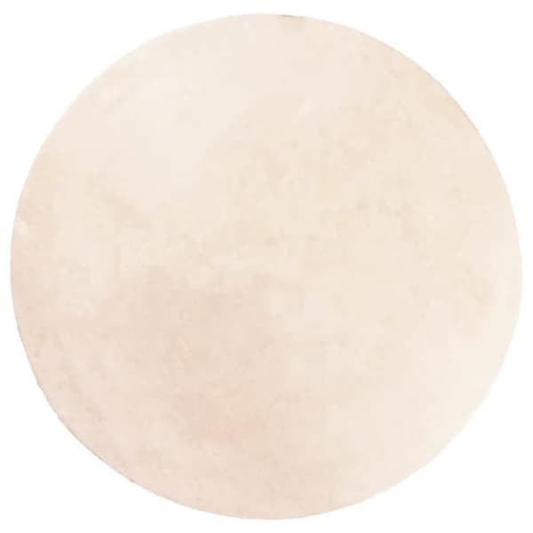 Tæppe - EKSKLUSIVT HUS - HUARTE - kort hår - vaskbart 30°C - Ø 160 cm beige