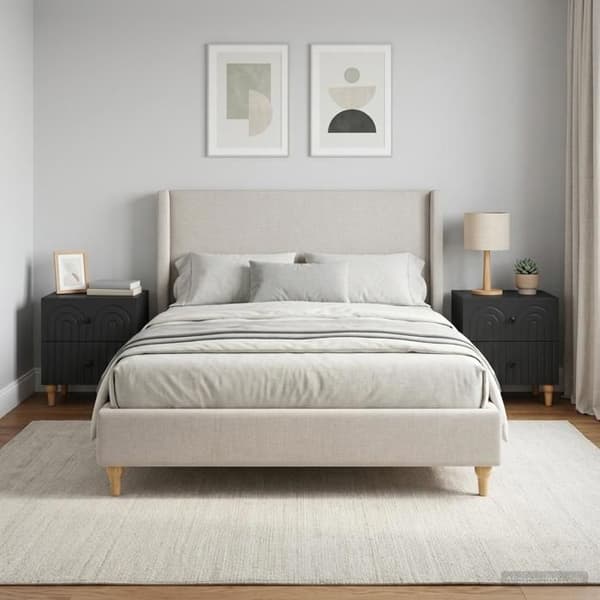 Maison Exclusive - Natbord 2 stk Sort 43 x 34,5 x 48 cm Ingeniørtræ
