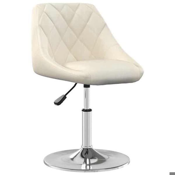 Maison Exclusive - Snurrstolar för matplats, set om 2, Creme Sammet
