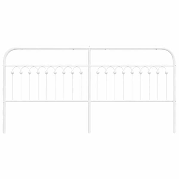 Hovedgærde - EKSKLUSIV HUS - 200 cm - Metal - Hvid - Klassisk design Vit