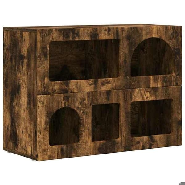 Maison Exclusive - Buffet ELST Røget eg 80,5 x 35 x 59 cm Ingeniørtræ