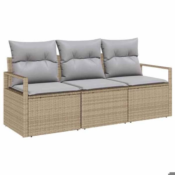 Maison Exclusive - 3 kpl:n sohvasetti, beige polyrottinki
