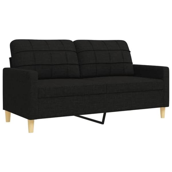 Maison Exclusive - Sæt af 3 sofaer med dekorative puder i sort stof