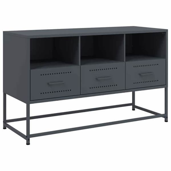Maison Exclusive - TV-möbel antracit 100,5x39x60,5 cm stål