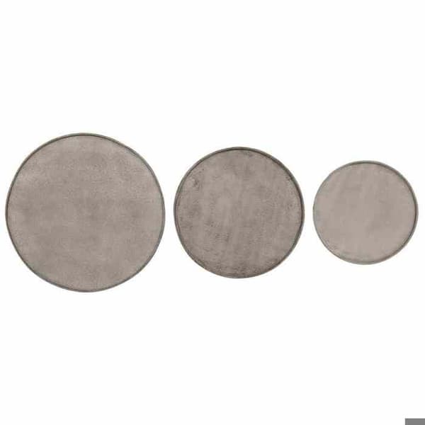 Maison Exclusive - 3 kpl hopeanvärinen komposiittipöytä Silver