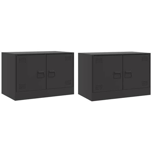 Maison Exclusive - TV-møbler 2 stk sort 67x39x44 cm stål