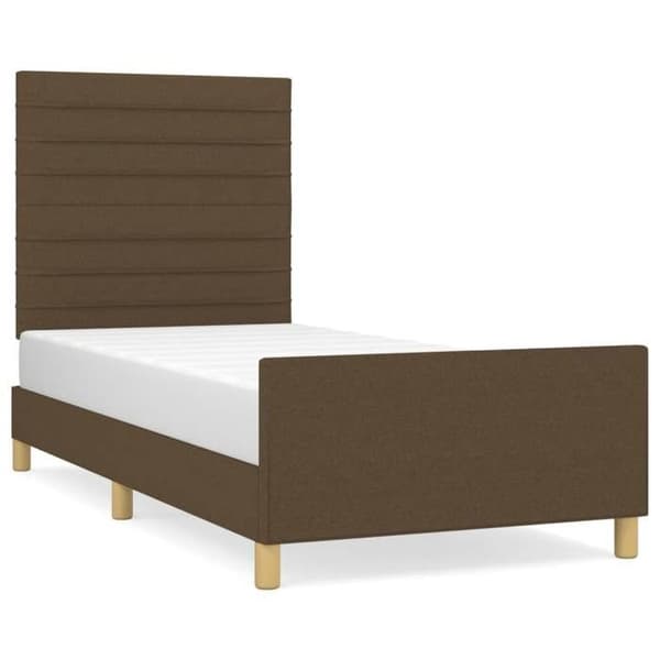 Maison Exclusive - Sengestel uden madras mørkebrun 80x200 cm stof