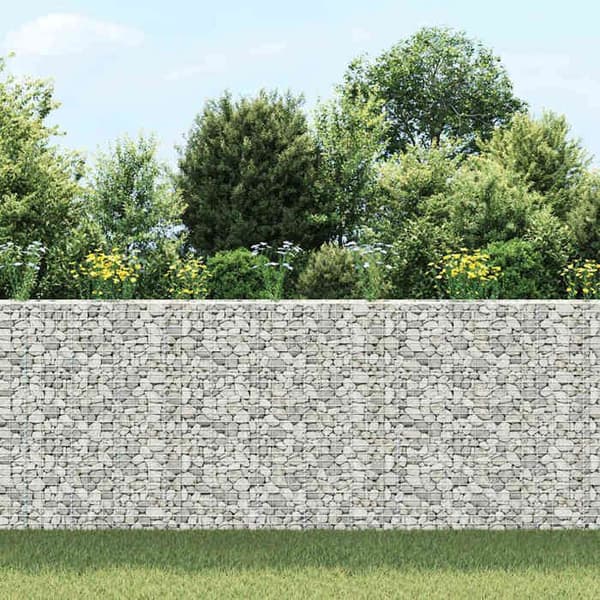 Maison Exclusive - Högsängar i gabion 3 st 30x30x150 cm Järn silver-