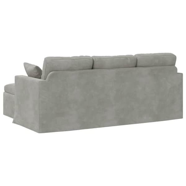 Maison Exclusive - Lys grå sofa 198 x 134 x 80 cm velour