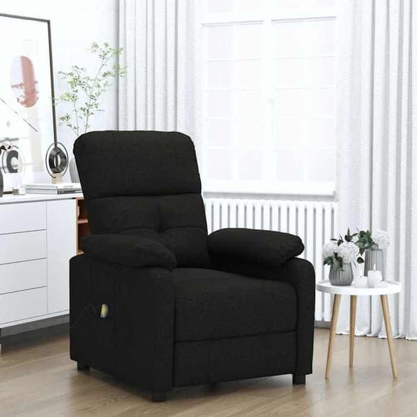 Maison Exclusive - Sort stof massage stol Svart