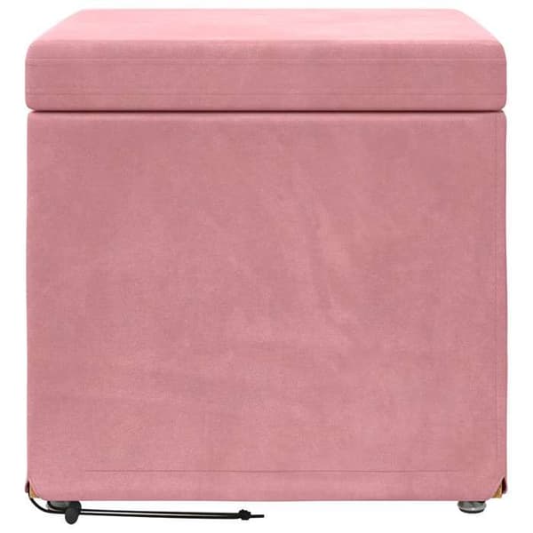 Maison Exclusive - Taburet Rosa 41 x 41 x 40 cm Velour og Komposittræ