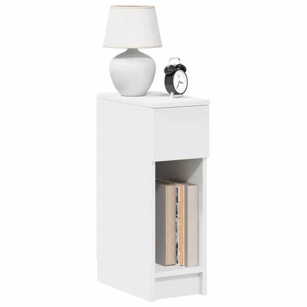 Maison Exclusive - Nattduksbord med vit låda 20x36x60 cm