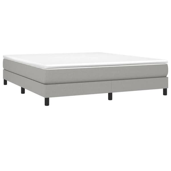 Maison Exclusive - Sängram med lameller ljusgrå 180x200 cm tyg ljusgrått