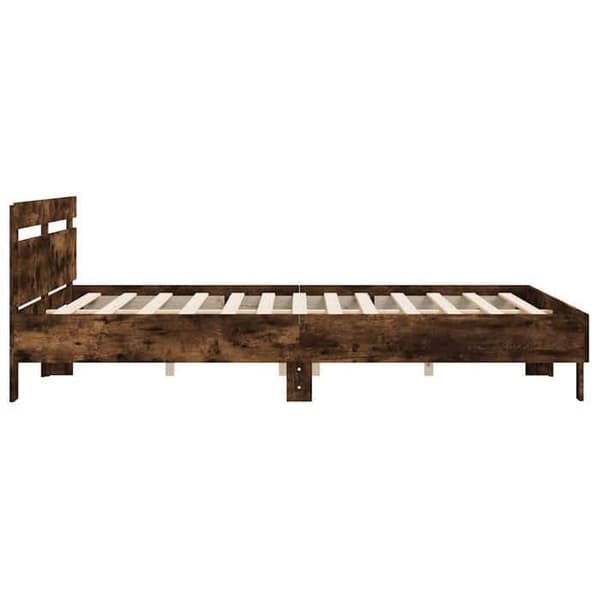 Maison Exclusive - Sengestel uden madras i røgfyldt eg 200x200 cm