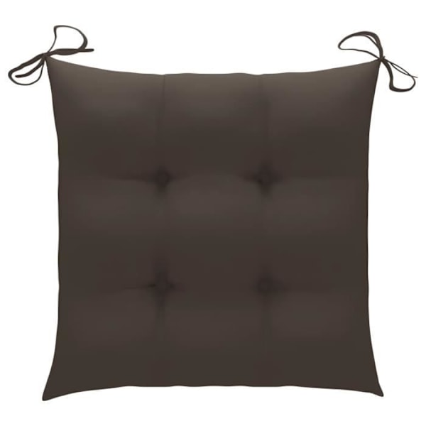 Home Garden stole med taupe hynder 3 stk Massiv teak træ Mol