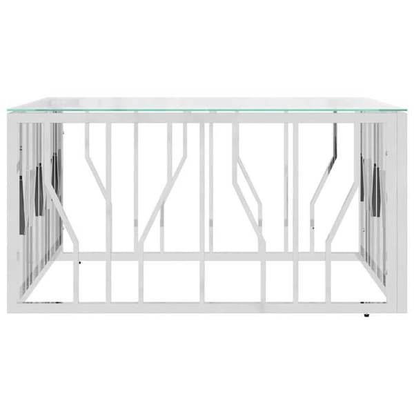 Bord - EKSKLUSIV HUS - 80x80x40 cm - Rustfrit stål - Glas - Firkantet