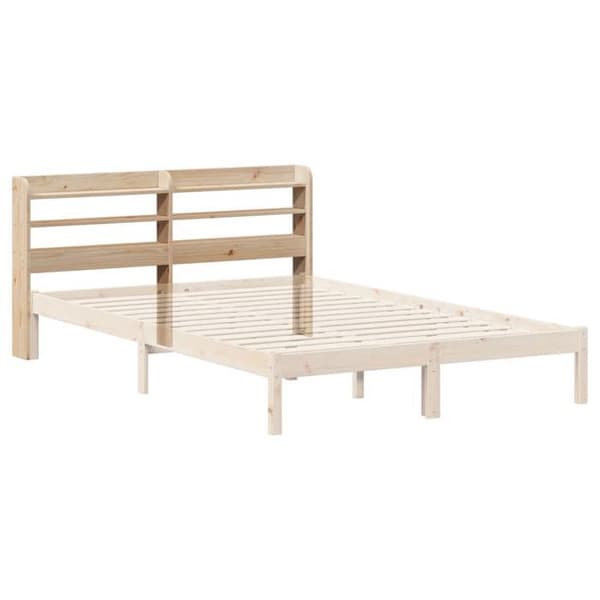 Maison Exclusive - Päätylevy hyllyillä 150 cm massiivipuusta