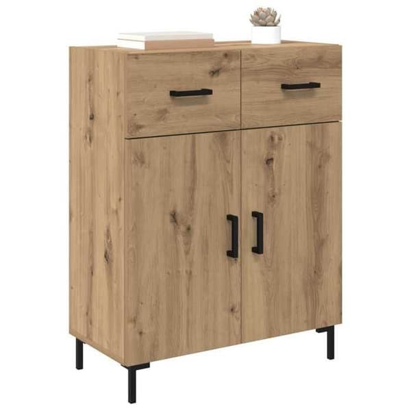 Maison Exclusive - Buffet i håndlavet egetræ 69,5 x 34 x 90 cm Ingeniørtræ