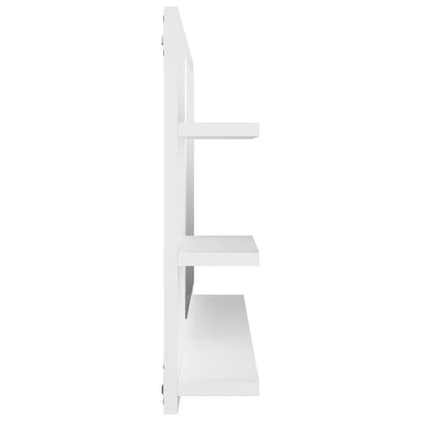 Maison Exclusive - Vit badrumsspegel 90x10,5x45 cm ingenjörsträ