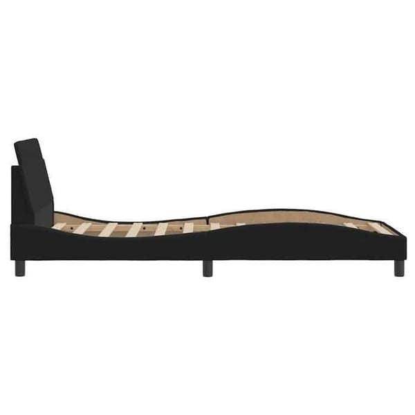 Maison Exclusive - Dover-musta sänkyrunko 90x190 cm kankaalla Svart