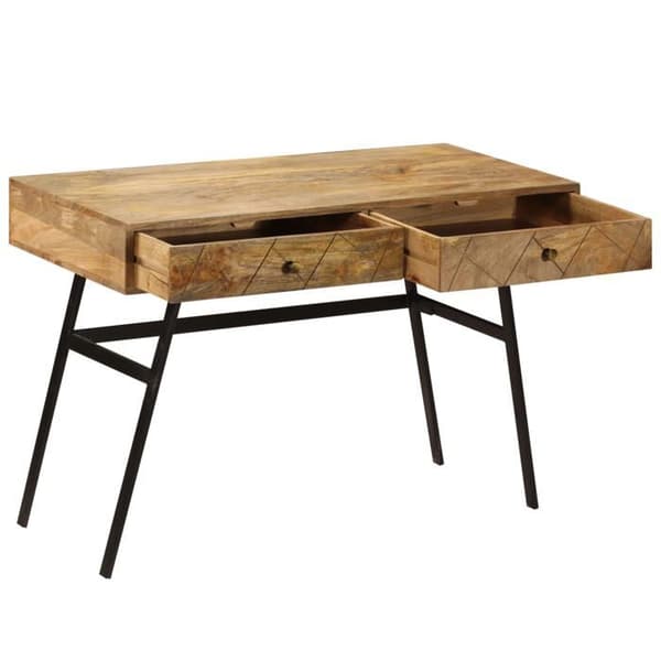 Maison Exclusive - Kontor med skuffer i solid mangotræ 110x50x76 cm