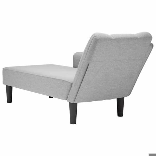 Maison Exclusive - Lang stol med højre armlæn grå sky stof