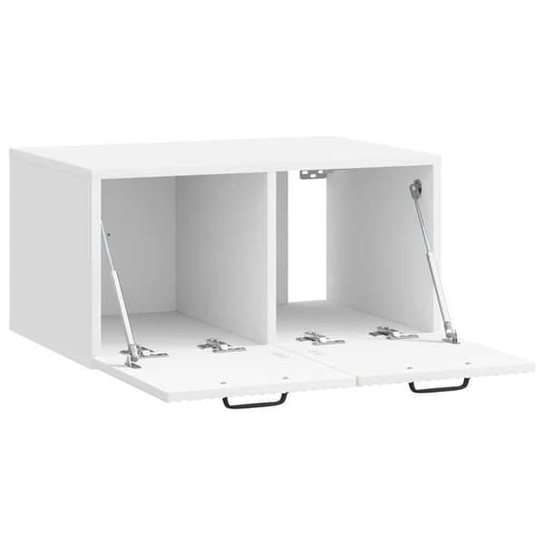 Exklusivt Hem - Väggmonterad TV-möbel Väggmontering Vit glansig 59,5 x 41 x 30 cm