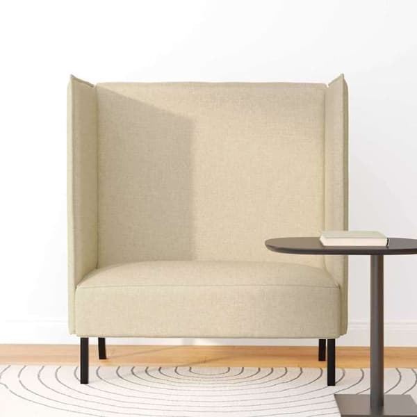 Soffa - EXKLUSIVT HUS - Modern Hög rygg - Ryggstöd 101 cm - 2 platser - Crème tyg Grädde