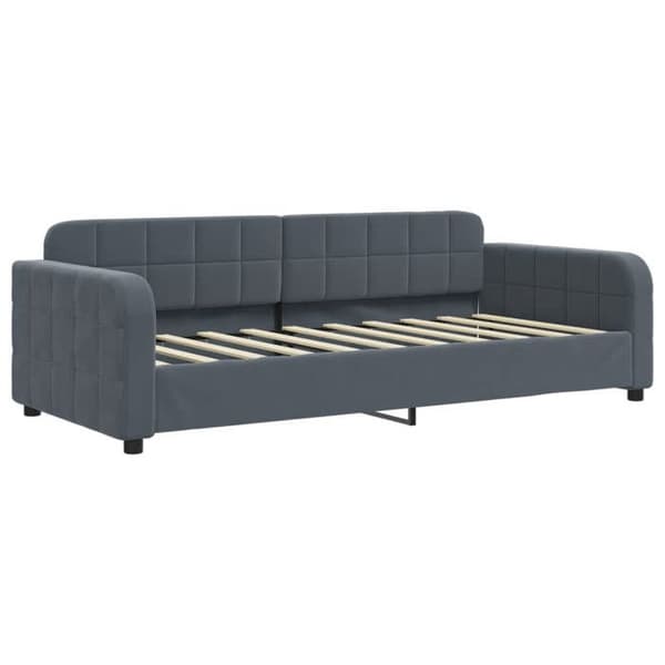 Maison Exclusive - Dagbädd med mörkgrå madrass 90x190 cm sammet