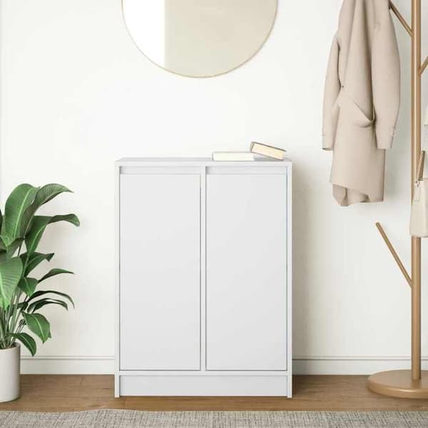 Maison Exclusive - Hvidt buffet 57x34x76 cm ingeniørtræ