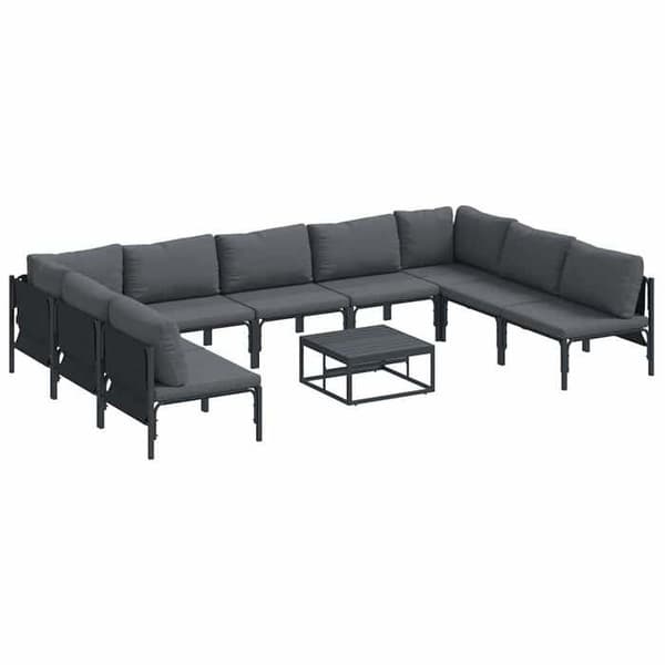 Maison Exclusive - 10 osan musta terassikalustesetti