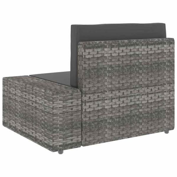 Maison Exclusive - 3-sits sektionell soffa i flätad resin Grå