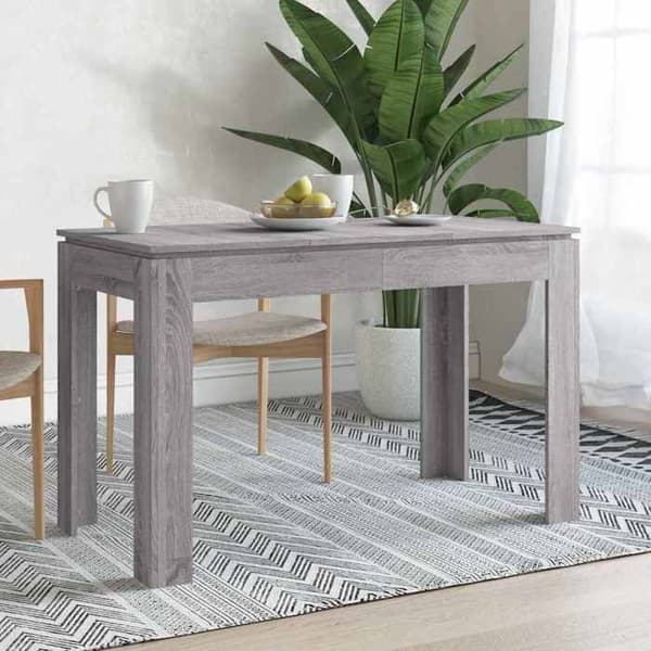 Matbord - EXKLUSIV HEM - Sonoma grå - Ingenjörsträ - 120x60x76 cm - Rektangulär sonoma grå