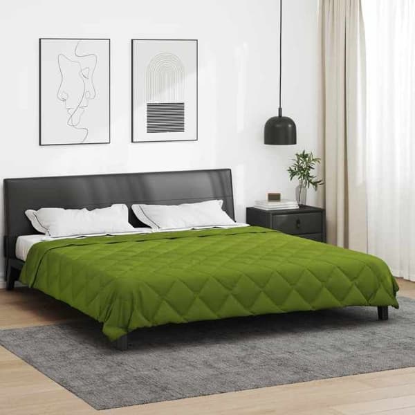 Maison Exclusive - Hela året täcke Grön 200 x 200 cm Mikrofiber