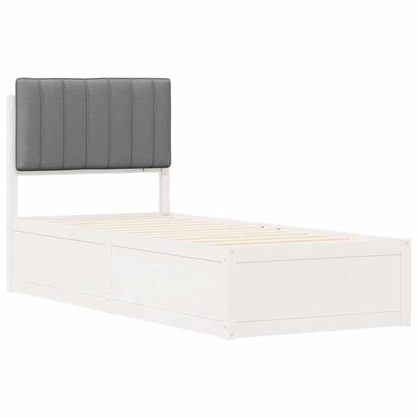 Maison Exclusive - Sengestel med polstret hovedgærde Lys grå 75 x 190 cm Ljusgrått