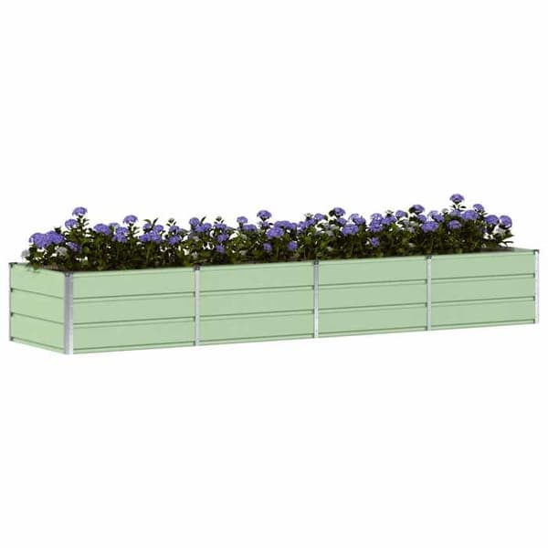 Jardiniär - EXKLUSIV HEM - 320 x 80 x 45 cm - Grön - Stål & plast - Rektangulär inomhus/utomhus Grön