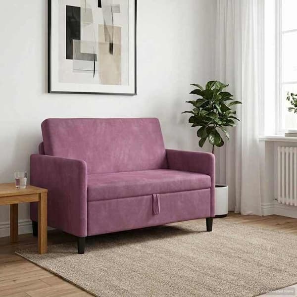 Maison Exclusive - Sofa med opbevaring Lilla 122 x 78 x 87 cm Polyester