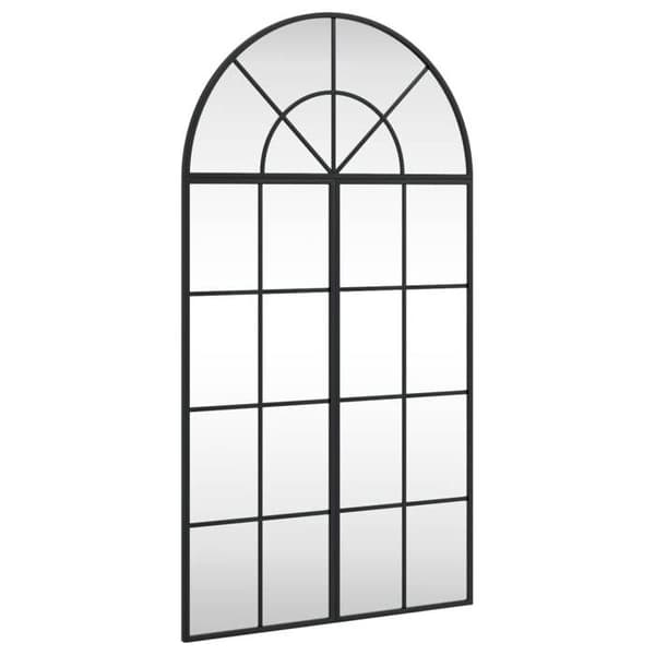 Maison Exclusive - Musta seinäpeili 60x110 cm rautakaari