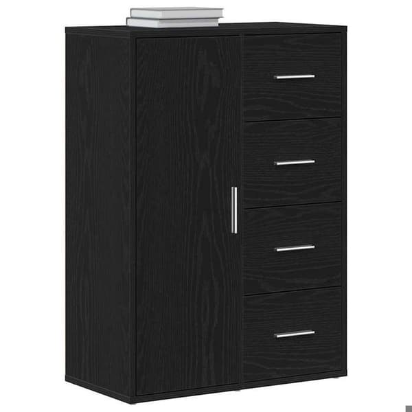 Maison Exclusive - Buffet Sort egetræ 60 x 31 x 84 cm Ingeniørtræ svart ek